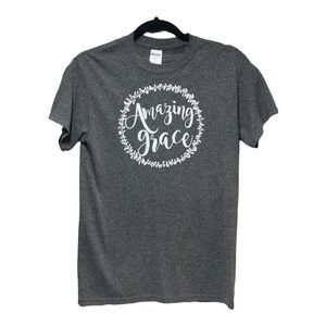Gildan Amazing Grace T-Shirt‎ Christian Religious Graphic Tee Womens Small